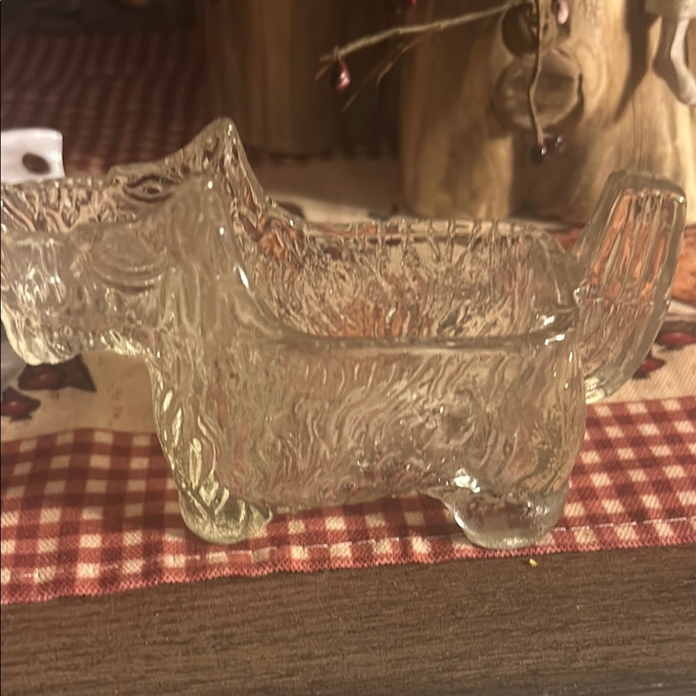 Textured Glass Dog Figurine